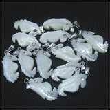 5pcs Shell Pendants Seawater Beads Saltwater Shell Turtle Bird Leaf Owl Seahorse