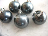 5pcs Shell Pendant Set, 14mm Drop/Round, 12*15mm, White/Yellow/Gray, South Sea