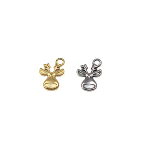 5pcs Stainless Steel High Deer Charms Pendant DIY Necklace Earrings Bracelets
