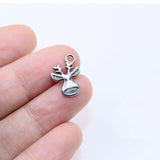 5pcs Stainless Steel High Deer Charms Pendant DIY Necklace Earrings Bracelets