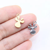 5pcs Stainless Steel High Deer Charms Pendant DIY Necklace Earrings Bracelets
