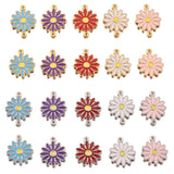5pcs Stainless Steel Sunflower Enamel Daisy Flower Charms for DIY Jewelry Making