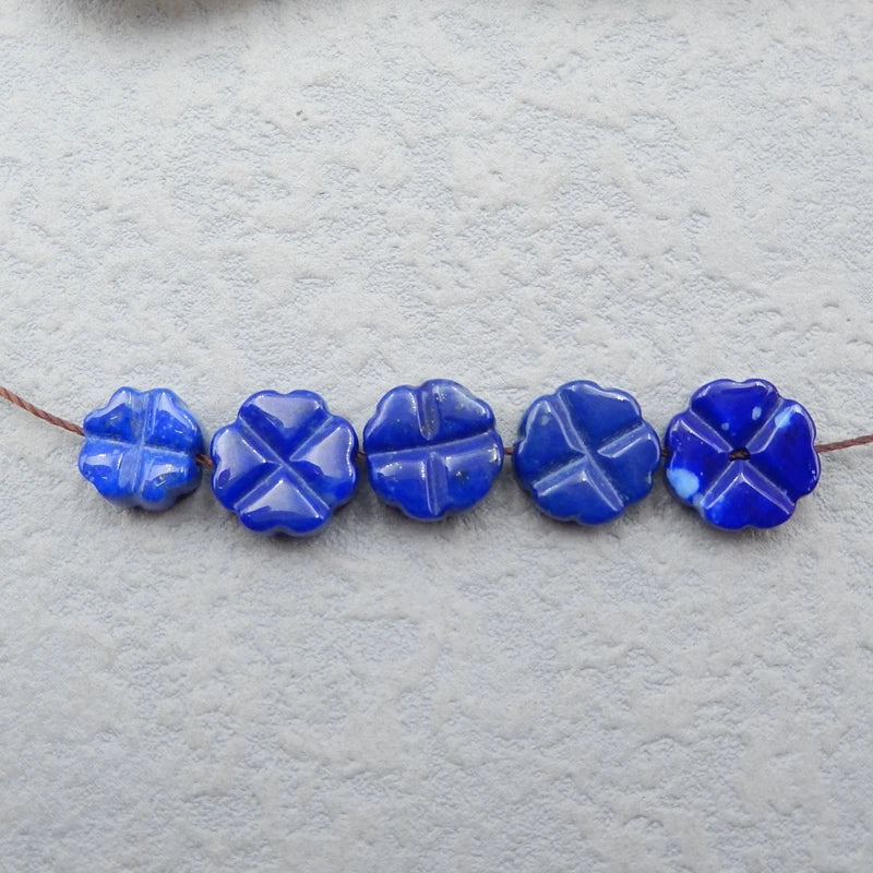 5pcs Wholesale Lapis Lazuli Hand Charms Cabochon 10x3/4mm 8x5mm 4.3g