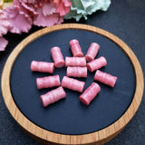 5pcs Rhodochrosite Pink Pillar Bamboo 7*14mm DIY Jewelry Making Loose Beads