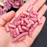 5pcs Rhodochrosite Pink Pillar Bamboo 7*14mm DIY Jewelry Making Loose Beads
