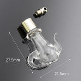 5pc Slim Teapot Glass Vial Pendant Mini Perfume Essential Oil Bottle
