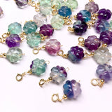 5pc Fluorite Carve 10/12mm Pendant Loose Beads for DIY Jewelry Making