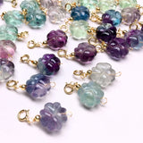 5pc Fluorite Carve 10/12mm Pendant Loose Beads for DIY Jewelry Making