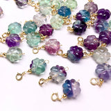 5pc Fluorite Carve 10/12mm Pendant Loose Beads for DIY Jewelry Making