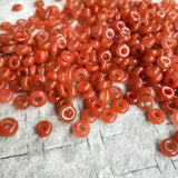 5pcs Red Agate Cirque Shape Pendant Beads for DIY Jewelry Making