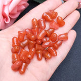 5pcs Red Agate Small Bell Shape Loose Beads 11mm for DIY Jewelry Making