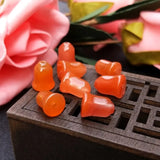 5pcs Red Agate Small Bell Shape Loose Beads 11mm for DIY Jewelry Making