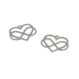 5pcs Stainless Steel Polyamory Charm for Jewelry Making