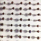 Adjustable red garnet ring for women, 10rings, approx 5*7mm