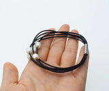 Freshwater Pearl Egg Bracelet 7.5in 7-9mm Beads Natural