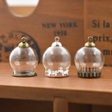 20*15mm Glass Globe Pendant Set with Base Beads Cap for Jewelry Making
