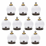 20*15mm Glass Globe Pendant Set with Base Beads Cap for Jewelry Making
