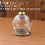 20*15mm Glass Globe Pendant Set with Base Beads Cap for Jewelry Making
