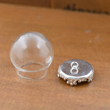 20*15mm Glass Globe Pendant Set with Base Beads Cap for Jewelry Making