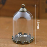 30*20mm Glass Tube Pendant DIY Accessory Set
