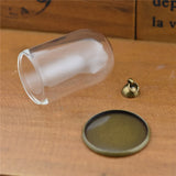 Glass Jar Pendant Kit with Beads Cap Set DIY Jewelry Findings