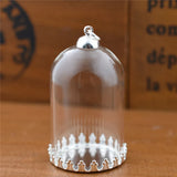 Glass Jar Pendant Kit with Beads Cap Set DIY Jewelry Findings