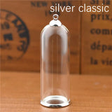 50*18mm Glass Tube Pendant DIY Accessory Set with Base Beads Cap