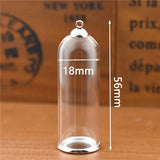 50*18mm Glass Tube Pendant DIY Accessory Set with Base Beads Cap