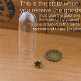 50*18mm Glass Tube Pendant DIY Accessory Set with Base Beads Cap
