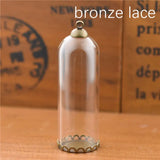 50*18mm Glass Tube Pendant DIY Accessory Set with Base Beads Cap
