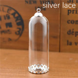 50*18mm Glass Tube Pendant DIY Accessory Set with Base Beads Cap