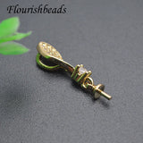 Brass Plated CZ Beads Jewelry Set for DIY Making