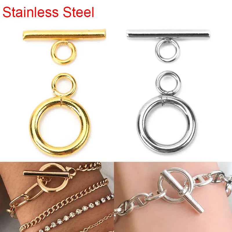 5pc Stainless Steel OT Clasps for Necklace Bracelet DIY Jewelry Making