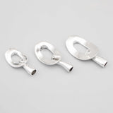 5 Sets Gold/Silver Half Cuff Clasp Hooks for 10mm Flat Leather Cords