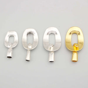 5 Sets Gold/Silver Half Cuff Clasp Hooks for 10mm Flat Leather Cords