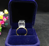 5 Sets 10*10mm Ball Square Glass Globe with Bronze/Silver Plated Ring Set