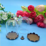 5 Sets Glass Globe Crown Beads Cap Set Glass Bottle Necklace Pendant