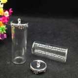 5Sets/Lot 40*15mm Globe Findings Glass Bottle Jewelry DIY Pendant