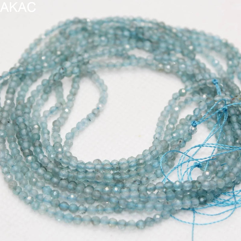 Natural Apatite Faceted Seed Beads for DIY Making Bracelet Necklace