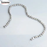 AA Gray Freshwater Pearl 8-9mm Jewelry Making 15inches DIY Necklace