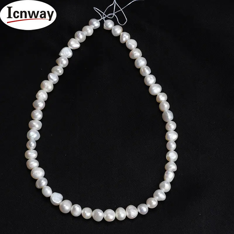 AA Baroque Freshwater Pearl Beads 8-9mm 15in Necklace DIY Jewelry Making