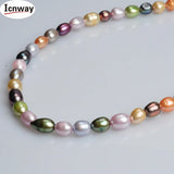 5strands Natural AA rice multicolor freshwater Pearl 6-7mm for Jewelry Making