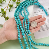 Turquoise Stone Round Beads Strands 4mm-10mm for Jewelry Making DIY Bracelet