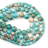 Turquoise Stone Round Beads Strands 4mm-10mm for Jewelry Making DIY Bracelet