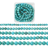 Turquoise Stone Round Beads Strands 4mm-10mm for Jewelry Making DIY Bracelet