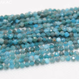 Natural Apatite Faceted Loose Beads 15.5in DIY Bracelet Necklace