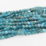 Natural Apatite Faceted Loose Beads 15.5in DIY Bracelet Necklace