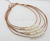 Freshwater Pearl Rice & Line Beads 17in Gray/Black/White Zircon Hook