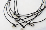 Freshwater Pearl Rice & Line Beads 17in Gray/Black/White Zircon Hook