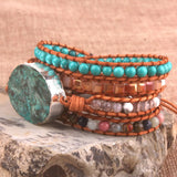 Ocean Stone Wrap Bracelet Boho Jewelry Multi-layer Bracelet